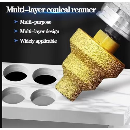3-Layer Diamond Drill Bit for Tile/Concrete/Quartz Stone - Multi-Layer Conical Design, M10 Thread, Dry & Wet Use, 2/3.5/5cm Hole Sizes, Durable Efficient Construction/Tiles Hole Drill Bit Item | Buy 3-Layer Diamond Drill Bit for Tile/Concrete/Quartz Stone - Multi-Layer Conical Design, M10 Thread, Dry & Wet Use, 2/3.5/5cm Hole Sizes, Durable Efficient Construction/Tiles Hole Drill Bit | SPOP Enterprise Global